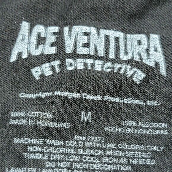 Ace Ventura Pet Detective SS Black Unisex Tee - Size Medium - Picture 4 of 4